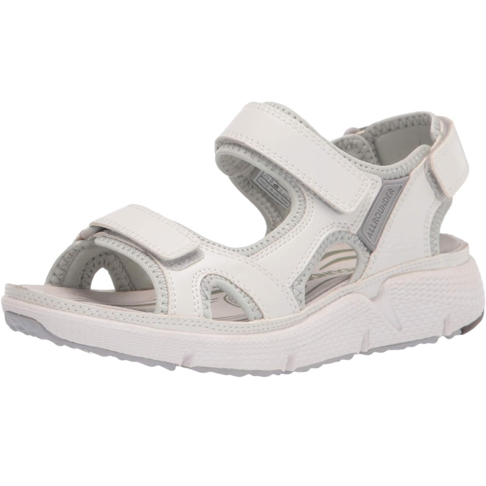 New! ALLROUNDER by MEPHISTO Women's Hook and Loop Sandal Kids White Sandals
